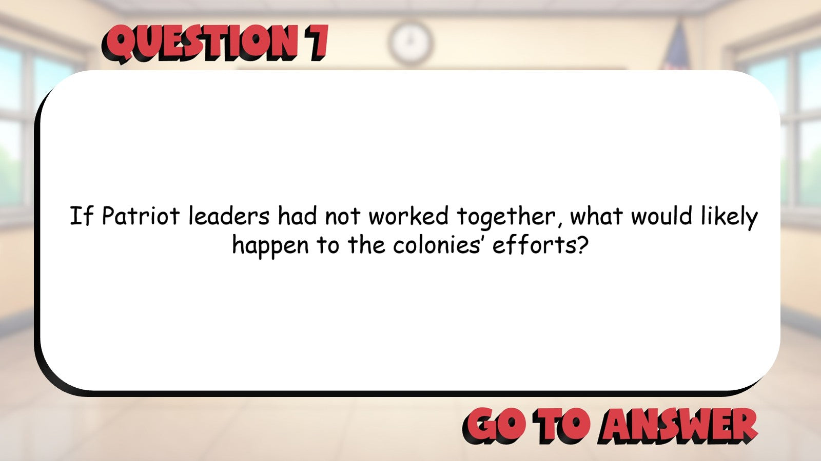 Patriot Leaders BIG TERRIBLE GAME - No Prep Grade 4 Socials Review Activity