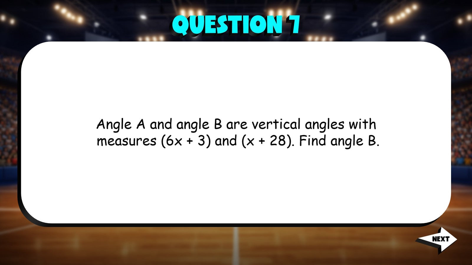 Using Facts About Vertical Angles TRASHKETBALL Math Game - No Prep Grade 7