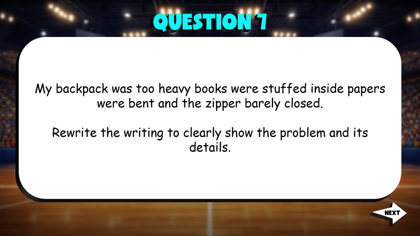 Select Revisions That Improve Overall Clarity TRASHKETBALL ELA Game - Grade 4