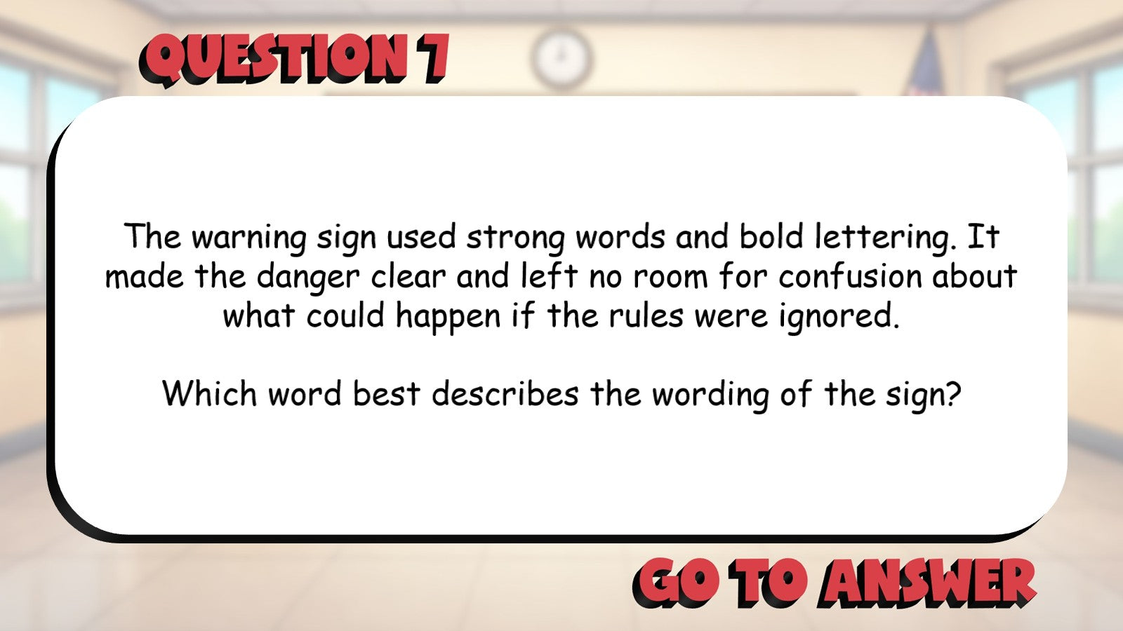Understand Nuance & Shades of Meaning BIG TERRIBLE GAME - Grade 5 ELA Review