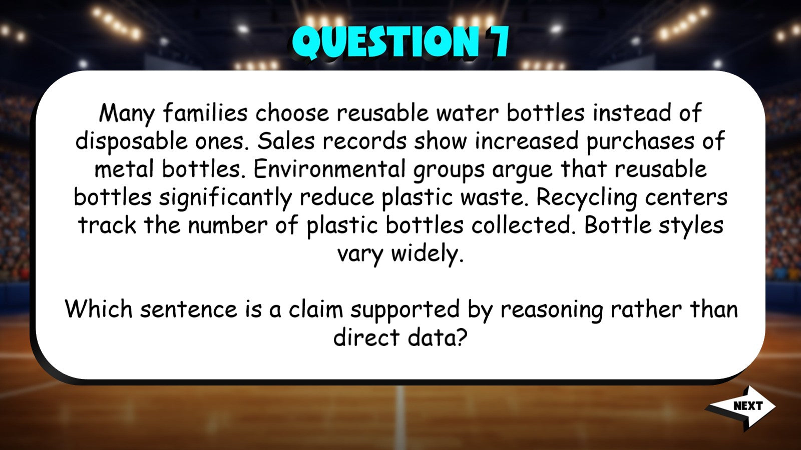 Identify Claims in Informational Texts TRASHKETBALL ELA Game - No Prep Grade 6