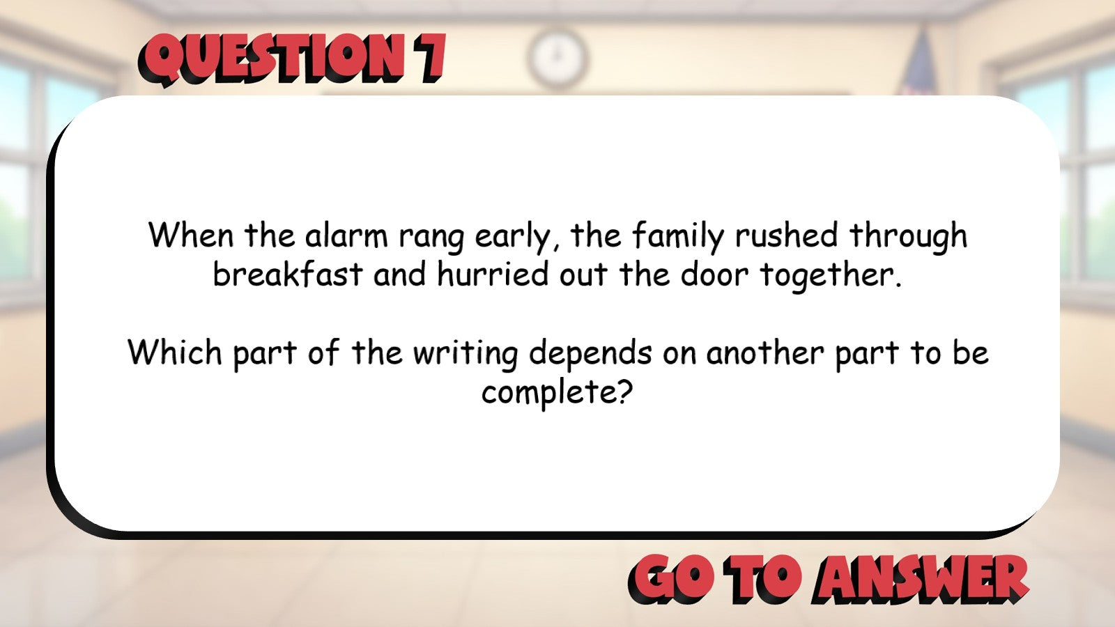 Identify Independent & Dependent Clauses BIG TERRIBLE GAME - Grade 4 ELA Review