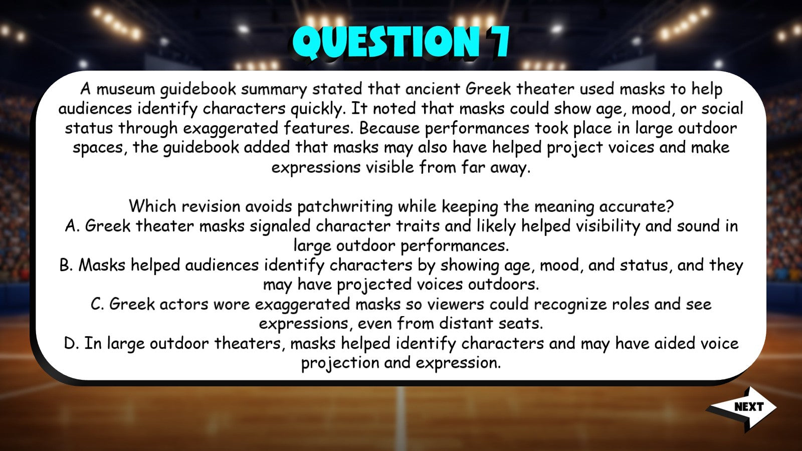 Evaluate Patchwriting & Overlap TRASHKETBALL ELA Game - No Prep Grade 10 Review