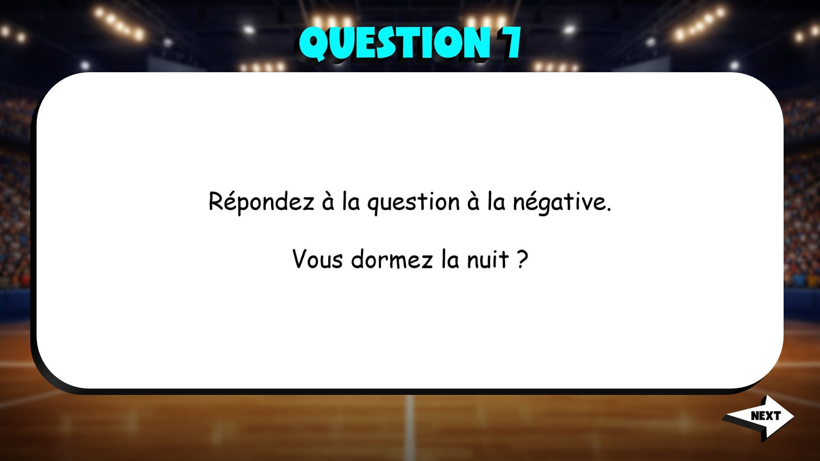 Answer the Question - Storytelling TRASHKETBALL French Game - No Prep Exercise
