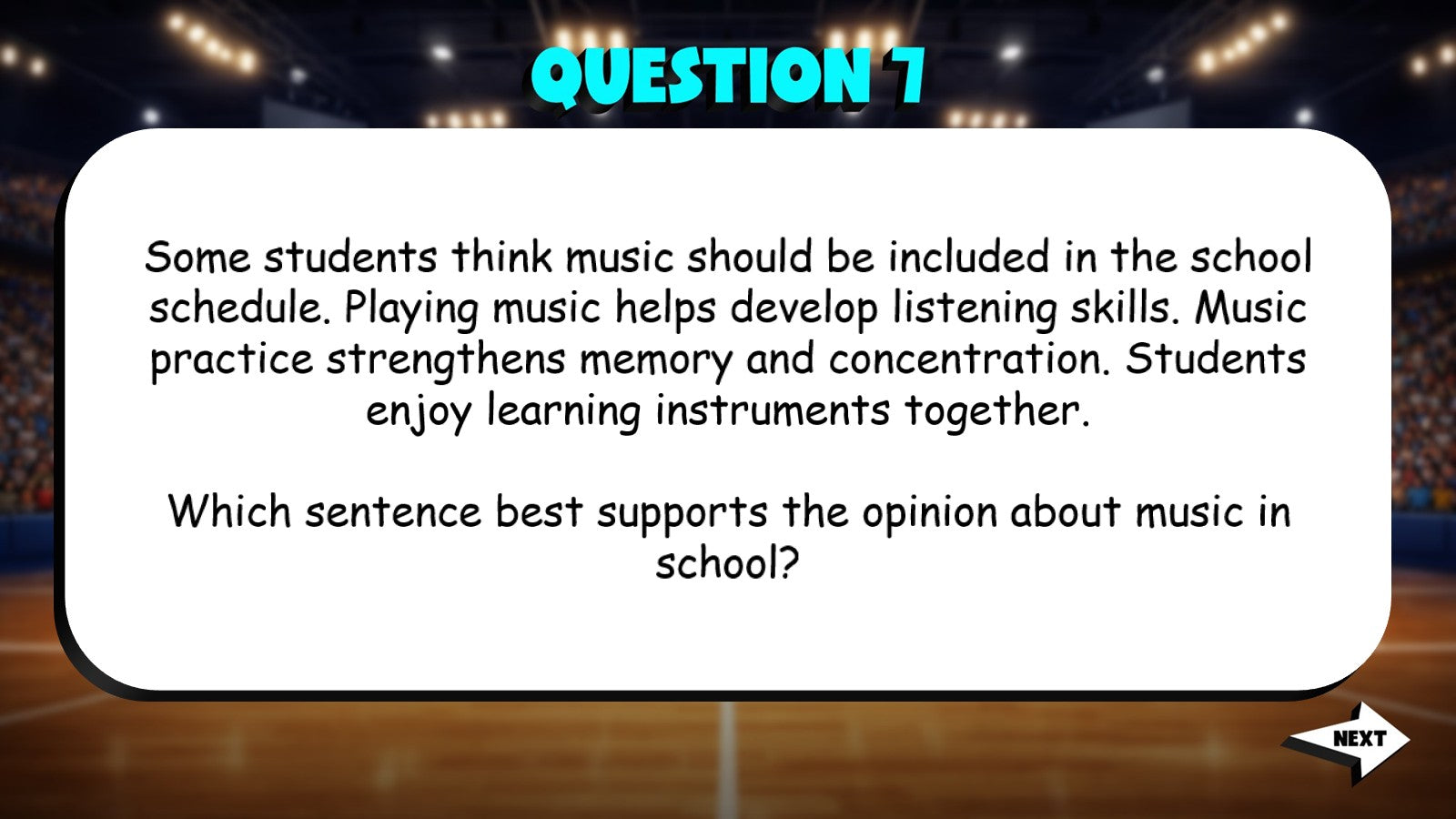 Identify Reasons That Support an Opinion TRASHKETBALL ELA Game - No Prep Grade 4