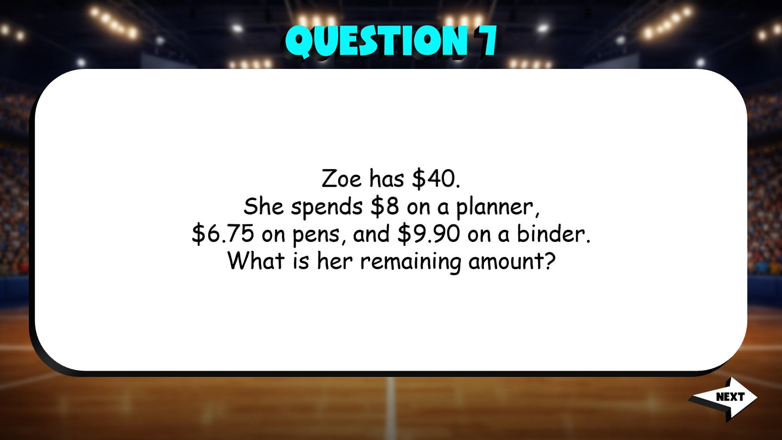 Allocate Money Across Expenses TRASHKETBALL Math Game - No Prep Grade 5 Review