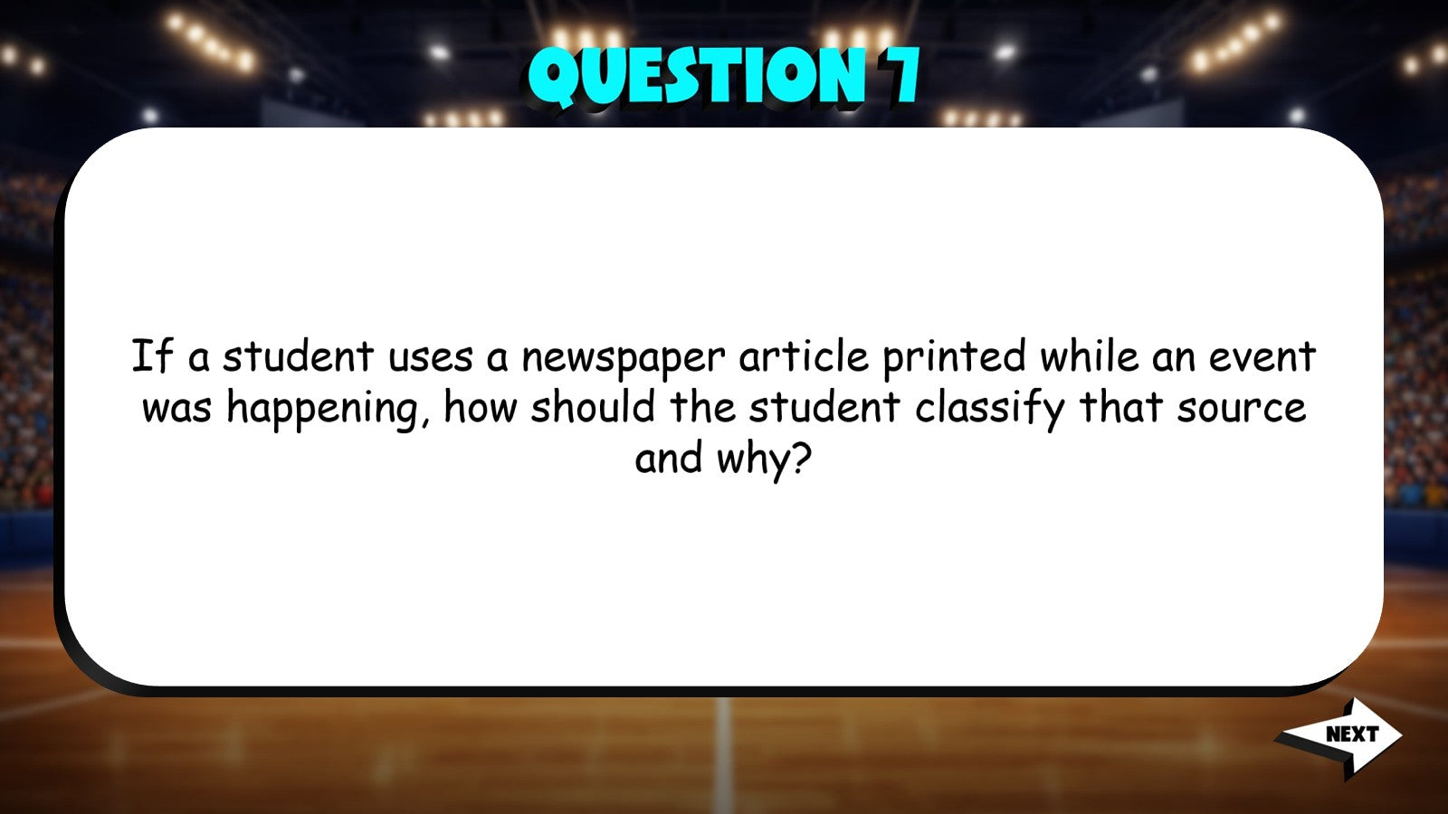 Source Types TRASHKETBALL Socials Game - No Prep Grade 4 Review Activity
