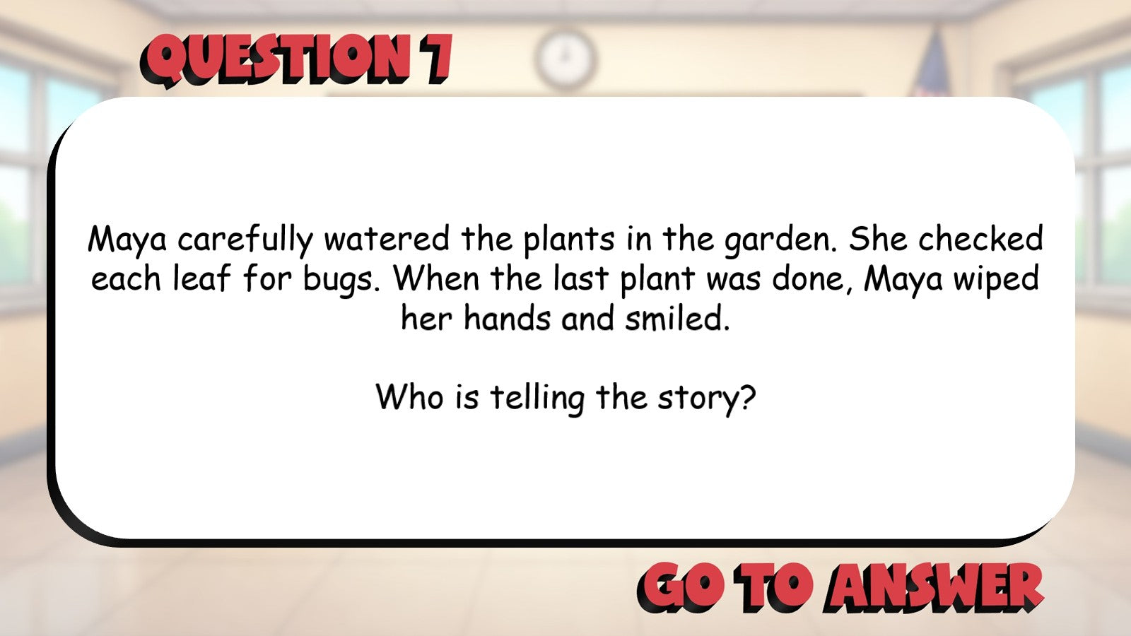 Identify Who Is Telling the Story BIG TERRIBLE GAME - No Prep Grade 3 ELA Review
