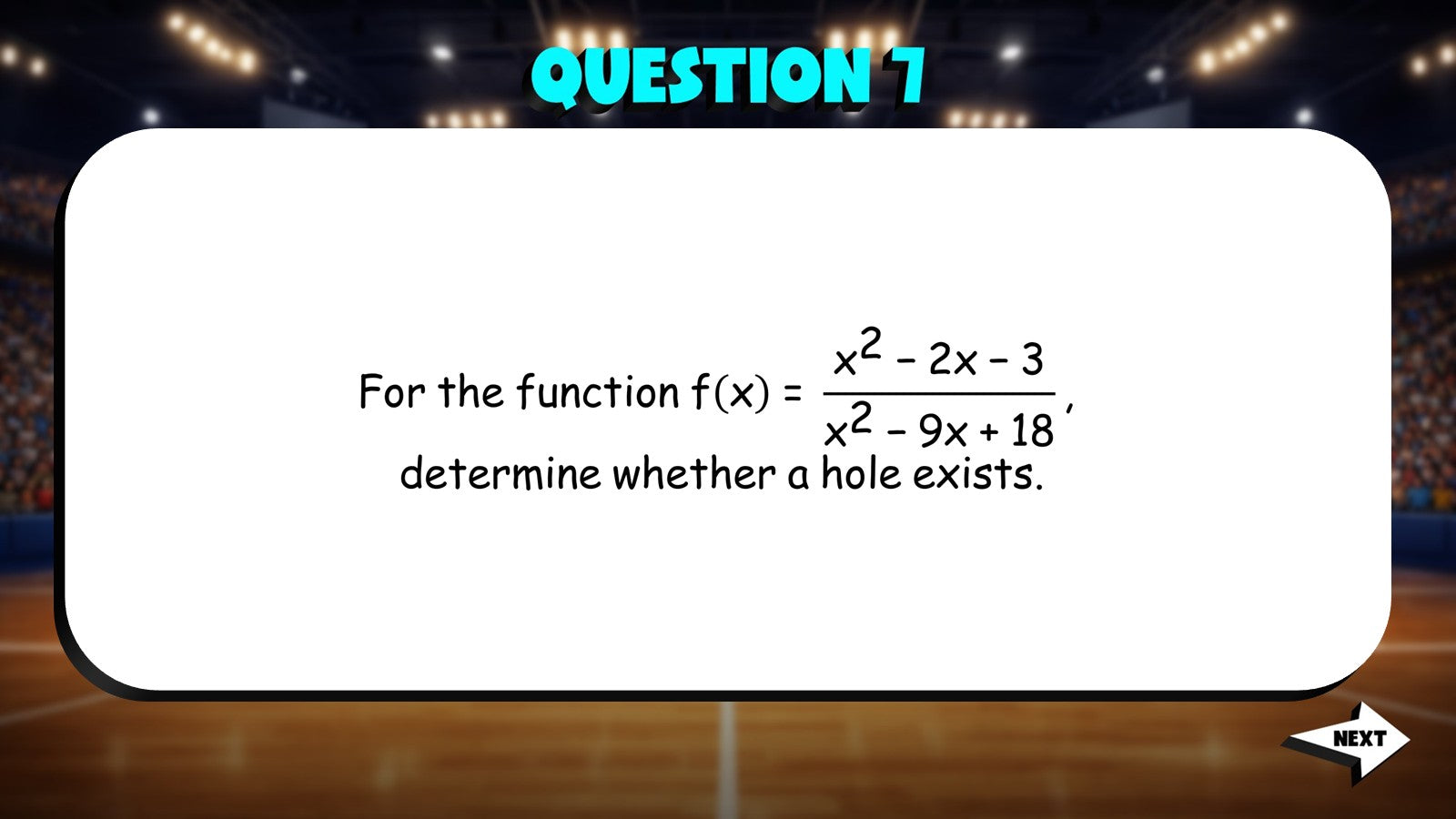 Holes in Rational Functions TRASHKETBALL Math Game - No Prep Algebra 2 Review