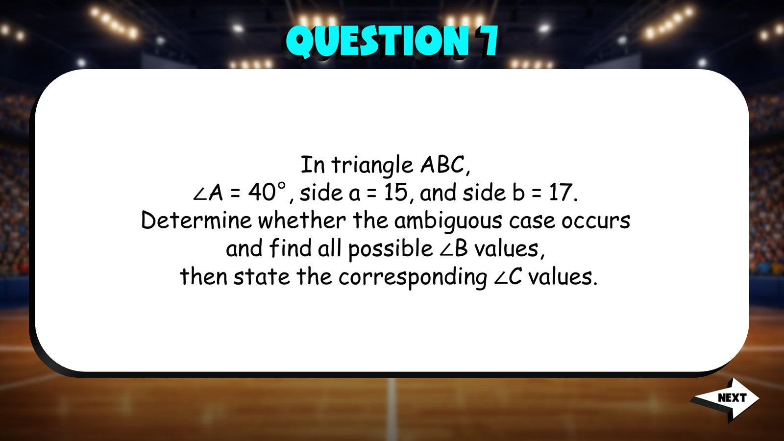 Law of Sines TRASHKETBALL Math Game - No Prep Algebra 2 Review Activity