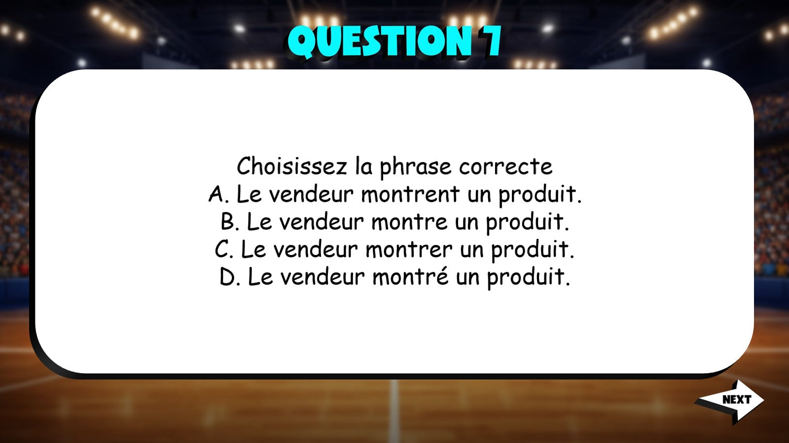 Select Correct Sentence - Professions TRASHKETBALL French Game - No Prep