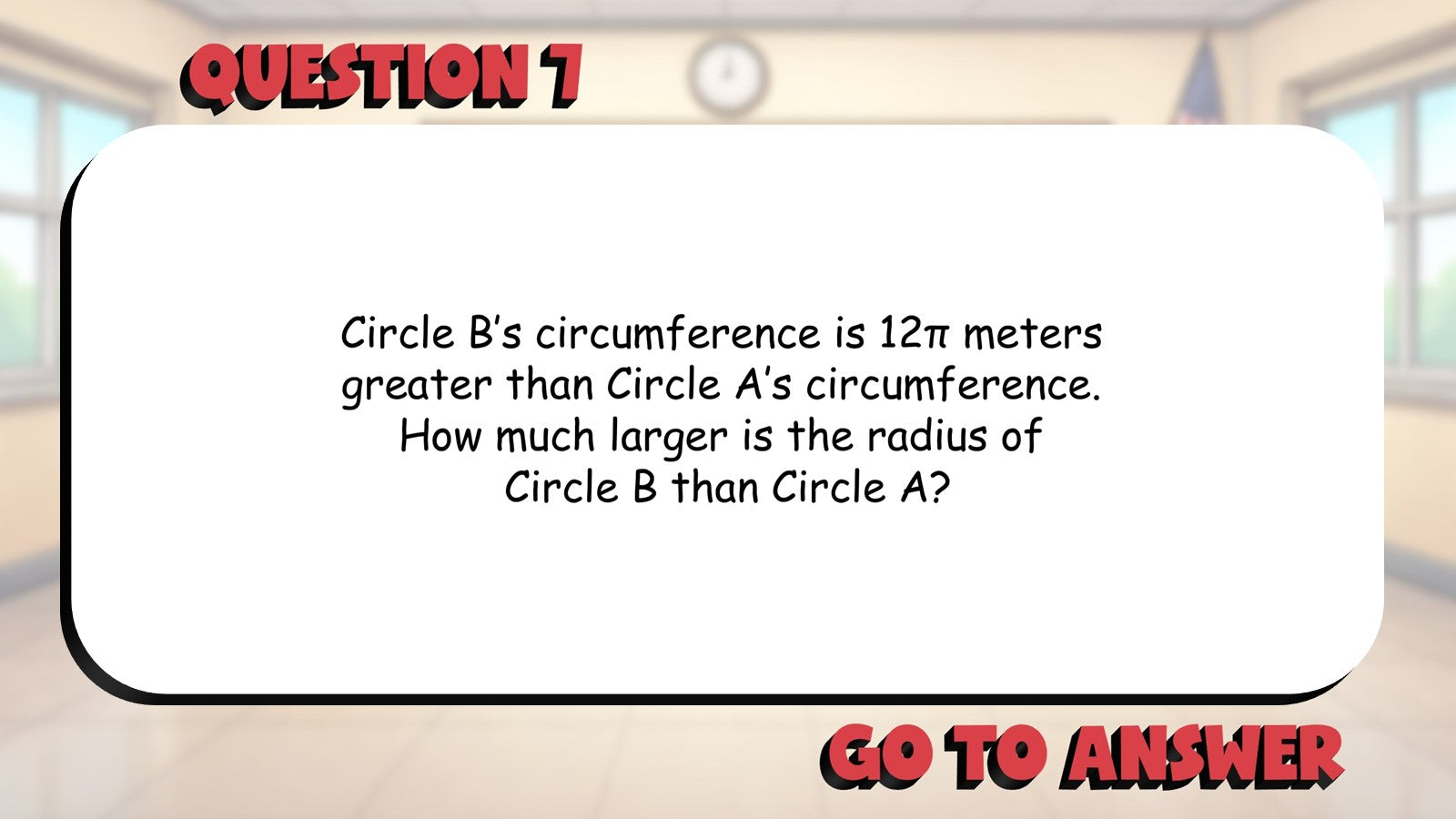 Area & Circumference BIG TERRIBLE GAME - No Prep Geometry Math Review Activity