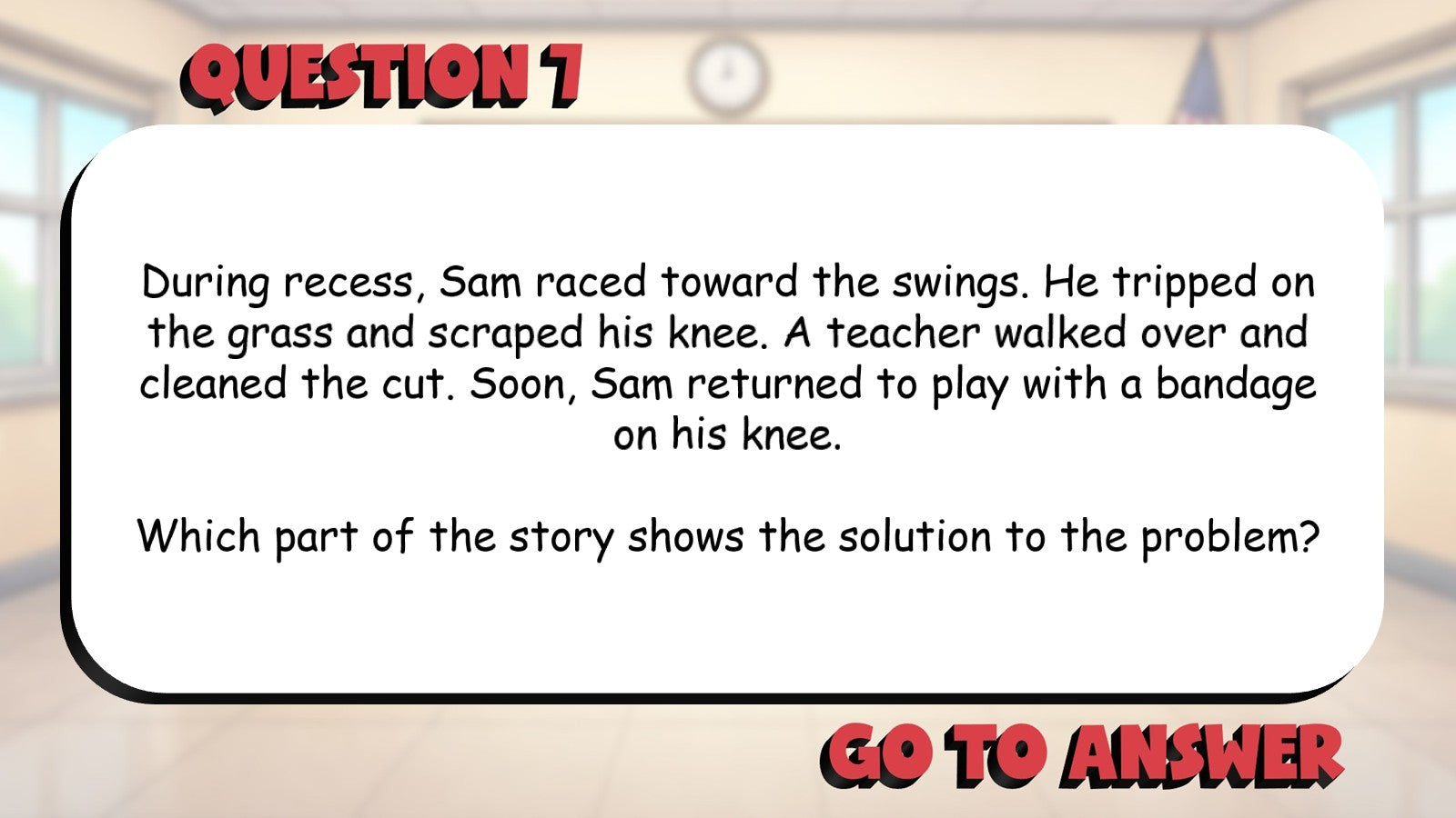 Evaluate Narrative Writing Structure BIG TERRIBLE GAME - Grade 3 ELA Review