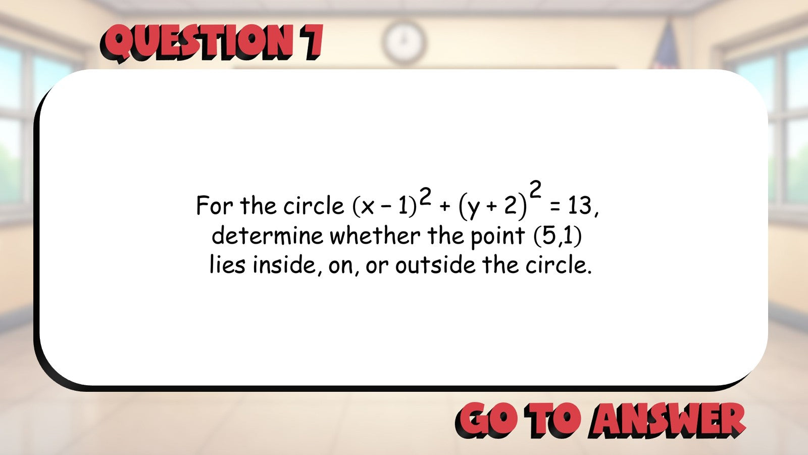 Using Circle Equations BIG TERRIBLE GAME - No Prep Geometry Math Review Activity