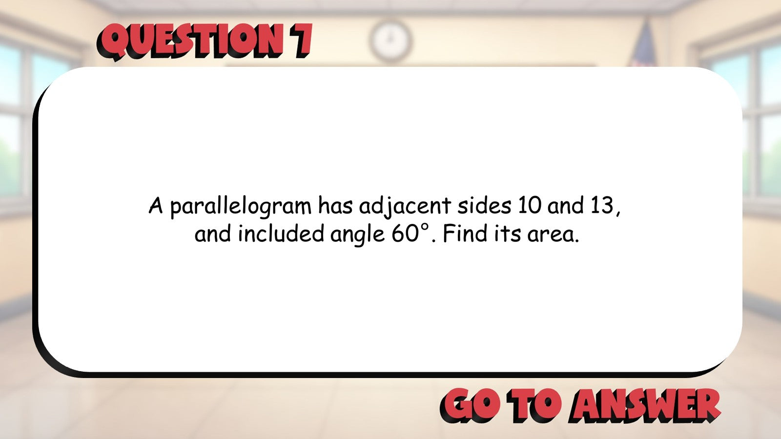 Area of Geometric Figures BIG TERRIBLE GAME - No Prep Geometry Math Review