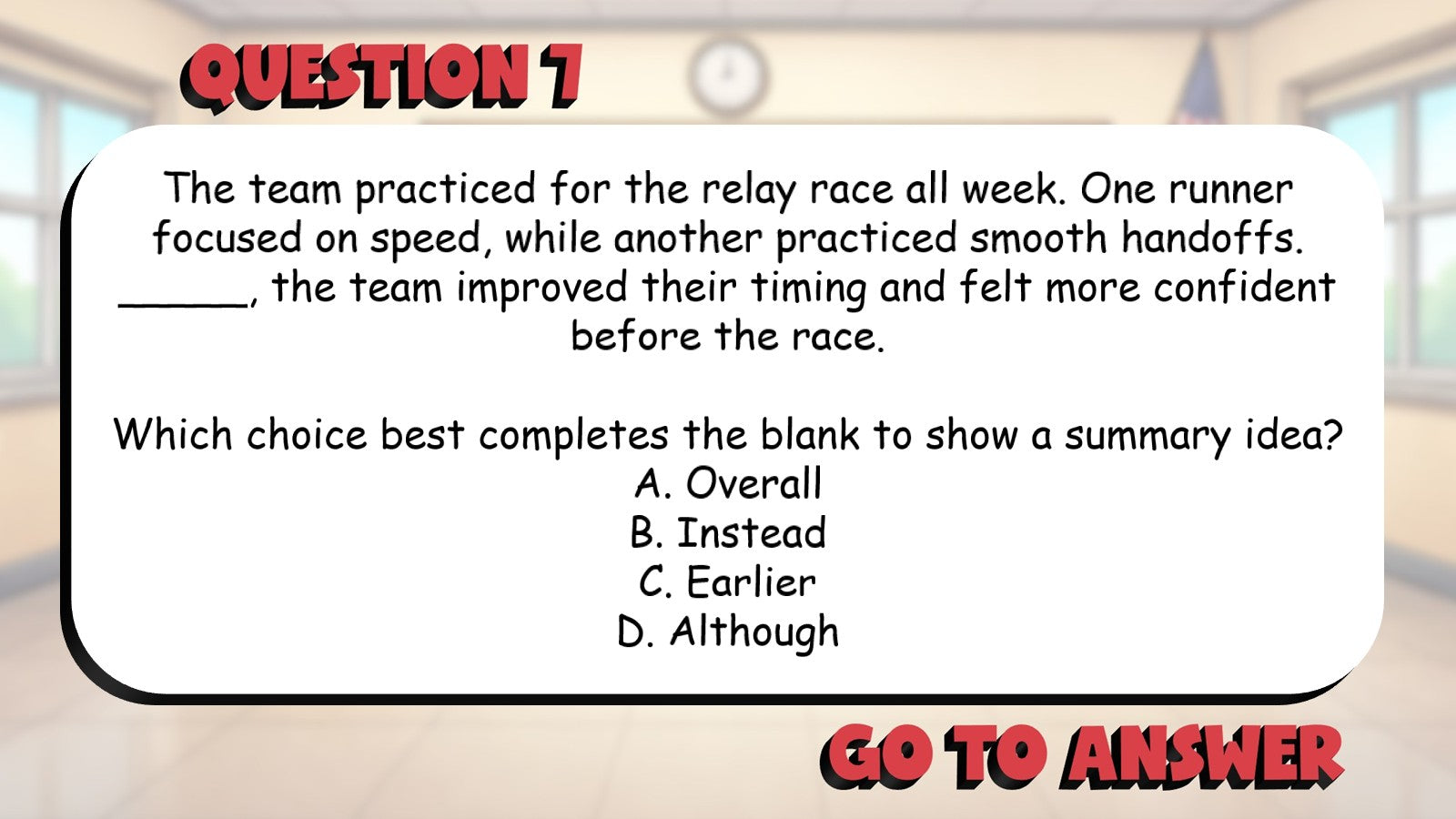 Evaluate Paragraph Organization & Transitions BIG TERRIBLE GAME - Grade 5 ELA