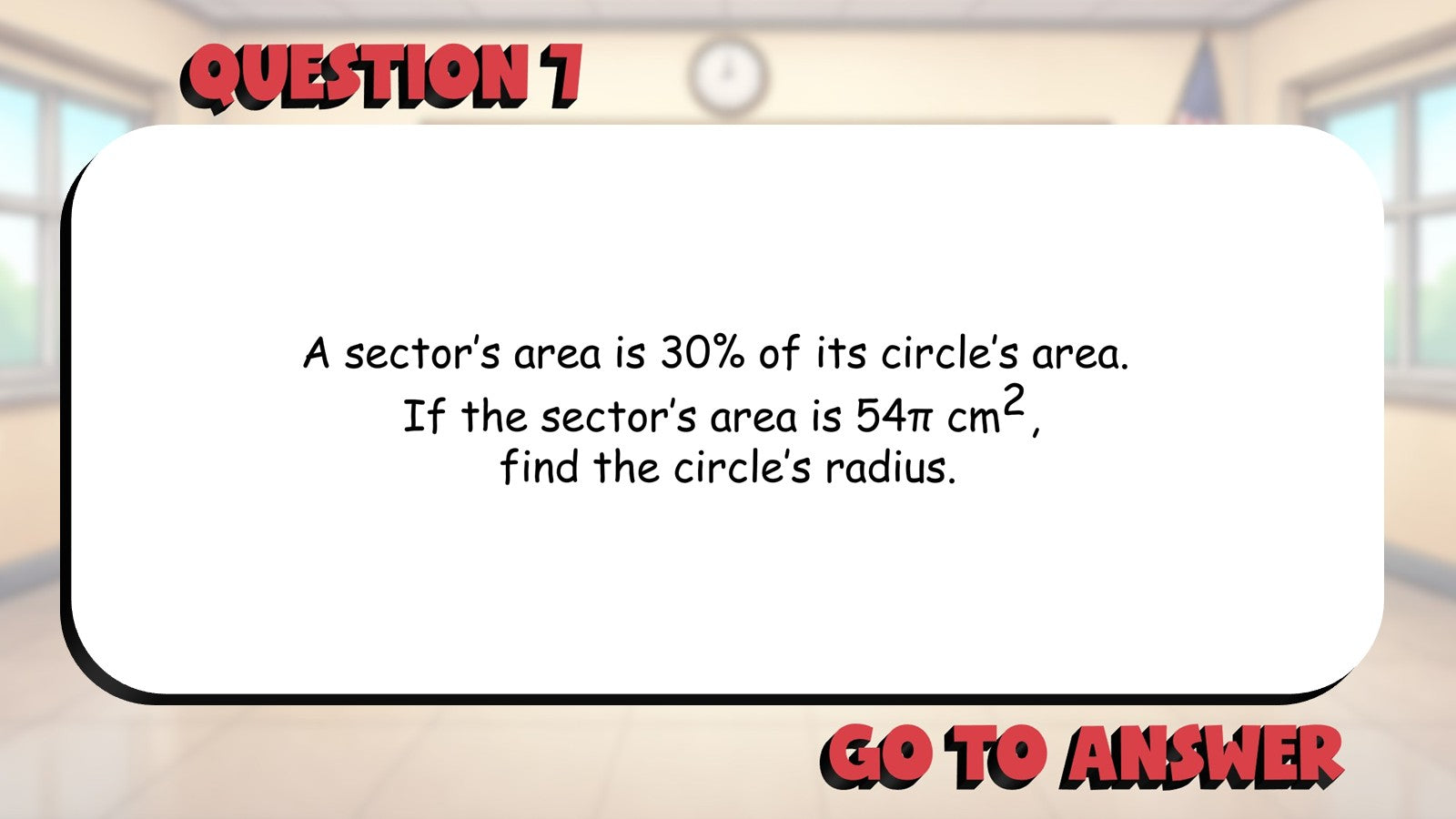 Area of a Sector BIG TERRIBLE GAME - No Prep Geometry Math Review Activity