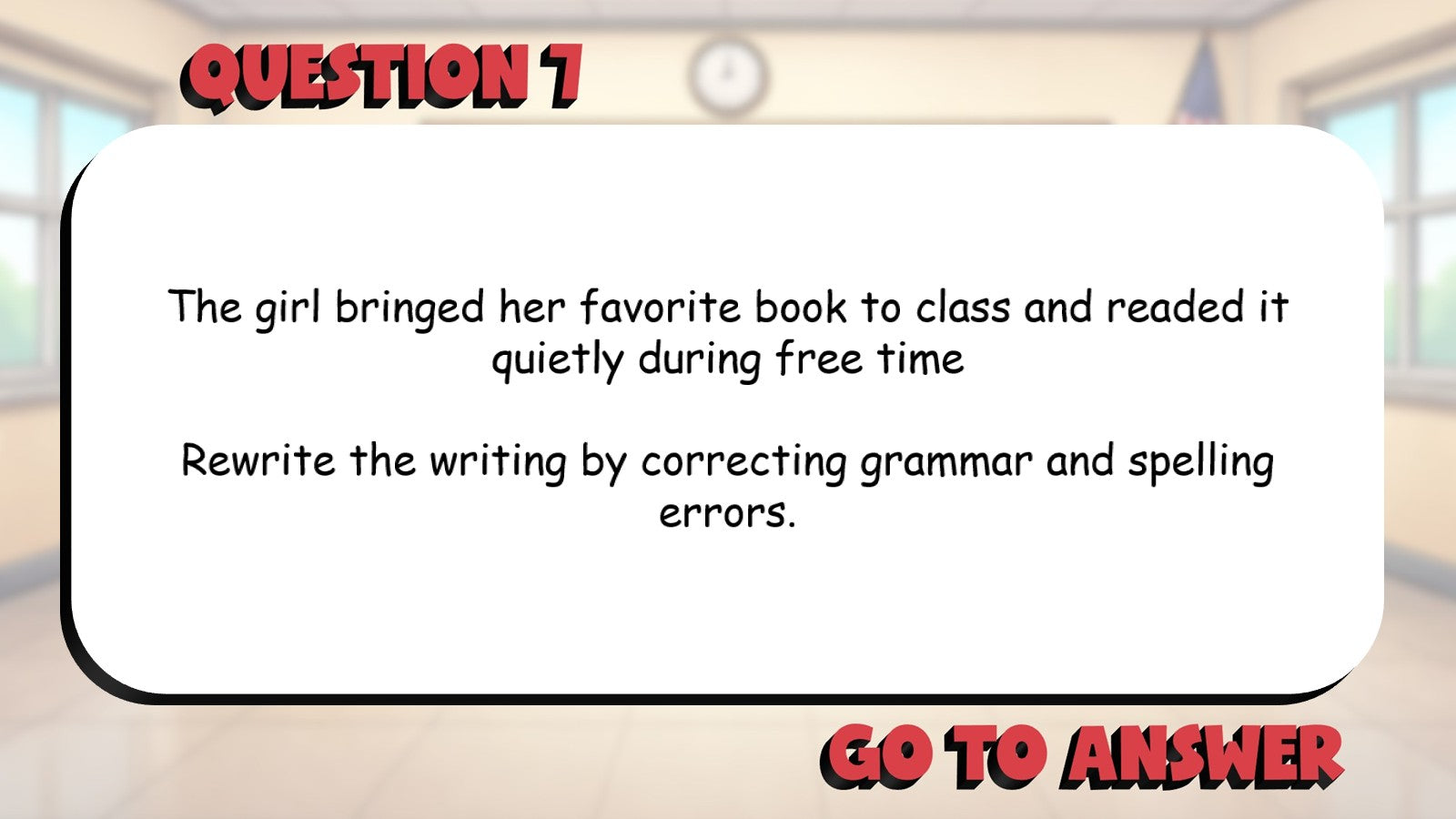 Editing for Grammar Punctuation & Spelling BIG TERRIBLE GAME - Grade 3 ELA