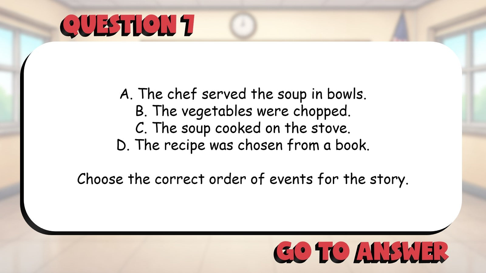 Order Events in a Story BIG TERRIBLE GAME - No Prep Grade 3 ELA Review Activity