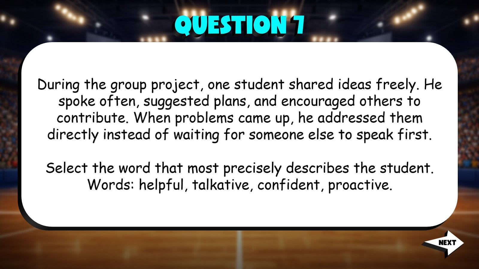 Select the Most Precise Word TRASHKETBALL ELA Game - No Prep Grade 5 Review