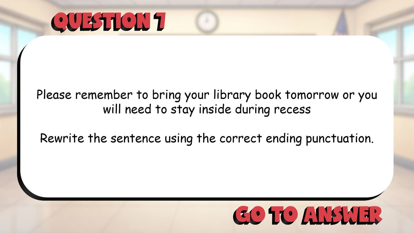 Identify Incorrect Sentence Endings BIG TERRIBLE GAME - Grade 3 ELA Review