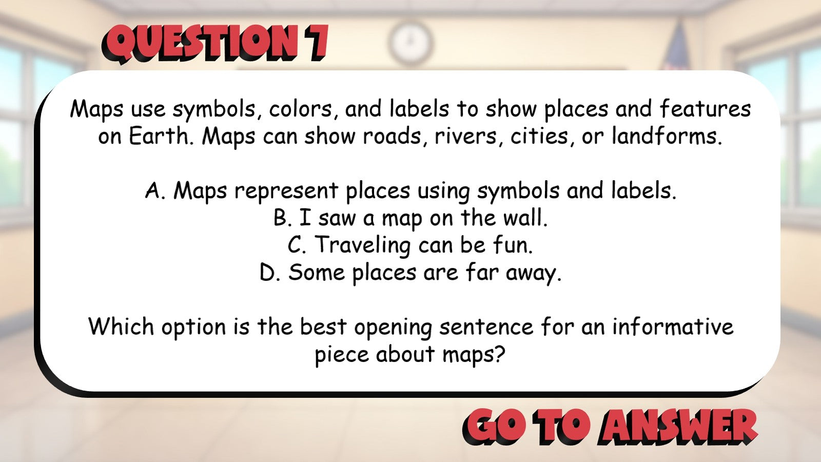 Identify Clear Introductions & Topic Focus BIG TERRIBLE GAME - Grade 5 ELA