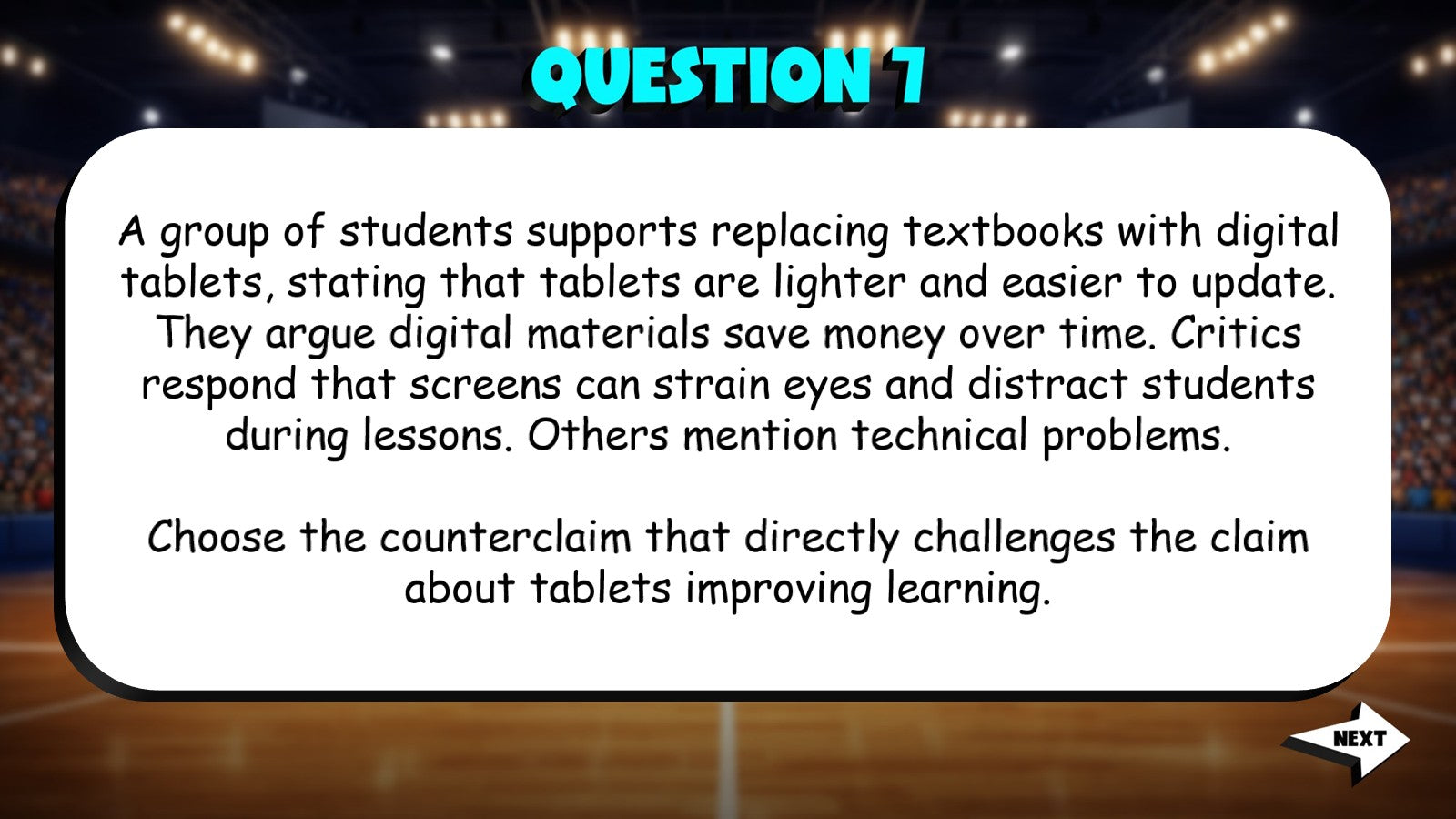 Identify Relevant Counterclaims TRASHKETBALL ELA Game - No Prep Grade 7 Review