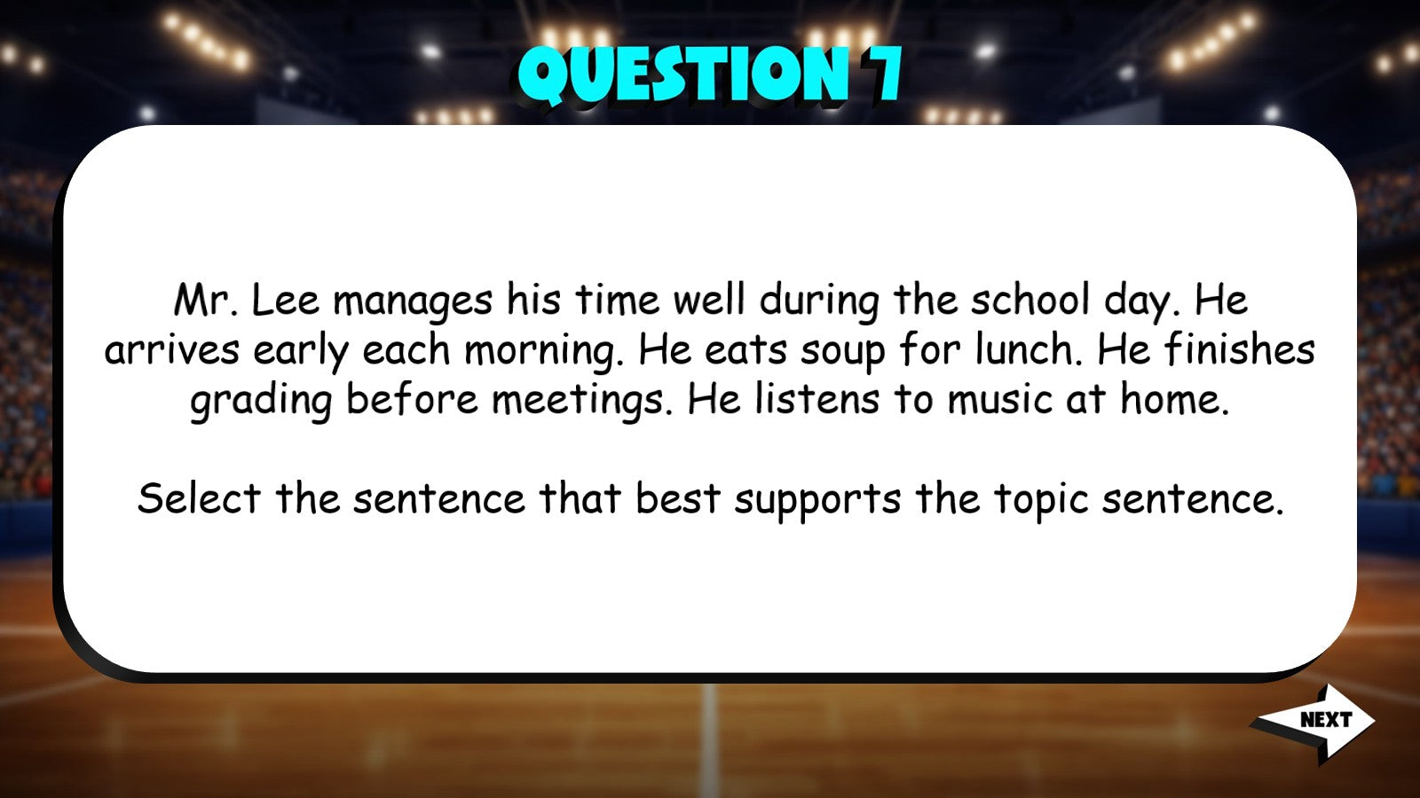 Supporting Details That Match the Topic TRASHKETBALL ELA Game - No Prep Grade 4