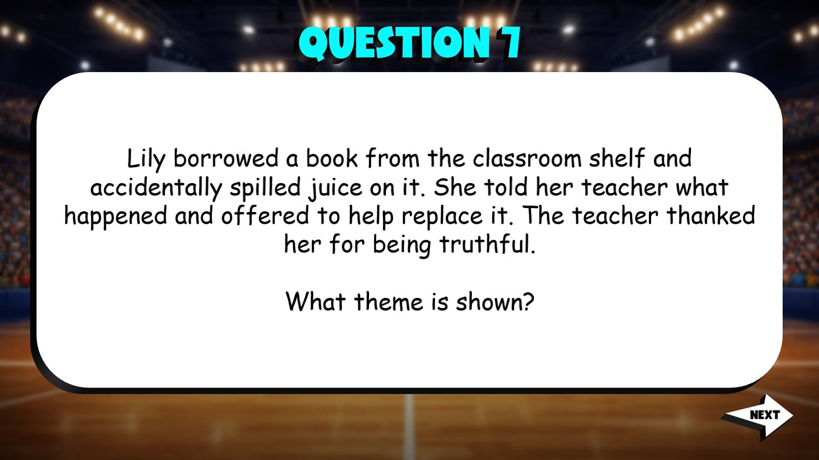 Determine Theme & Supporting Details TRASHKETBALL ELA Game - No Prep Grade 4