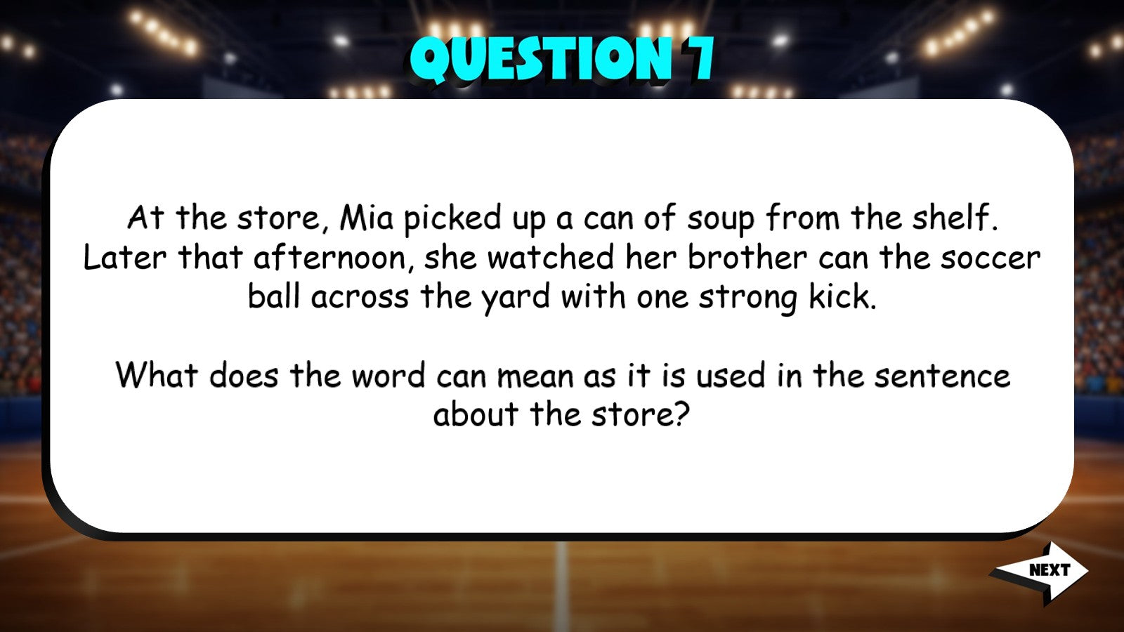 Multiple Meaning Words from Context TRASHKETBALL ELA Game - No Prep Grade 4