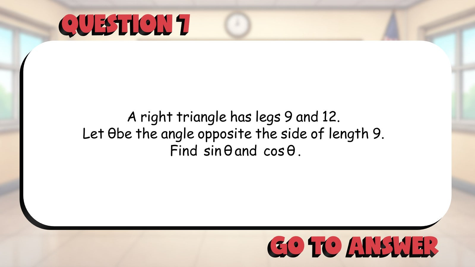 Sine Cosine Tangent BIG TERRIBLE GAME - No Prep Geometry Math Review Activity