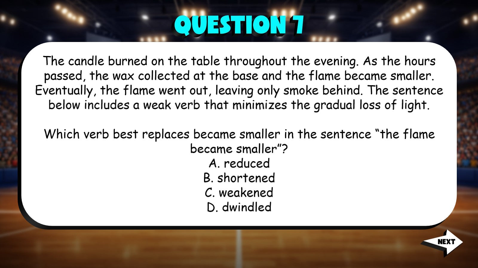 Choosing Strong Verbs for Precision TRASHKETBALL ELA Game - No Prep Grade 9