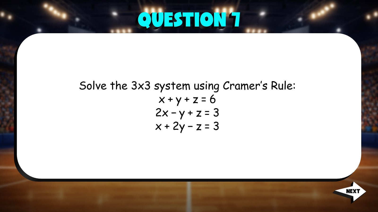 Cramer's Rule TRASHKETBALL Math Game - No Prep Algebra 2 Review Activity