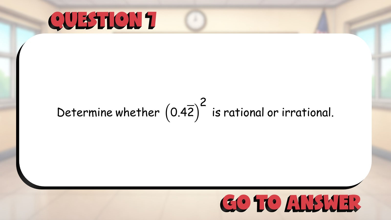 The Real Number System BIG TERRIBLE GAME - No Prep Algebra 1 Math Review
