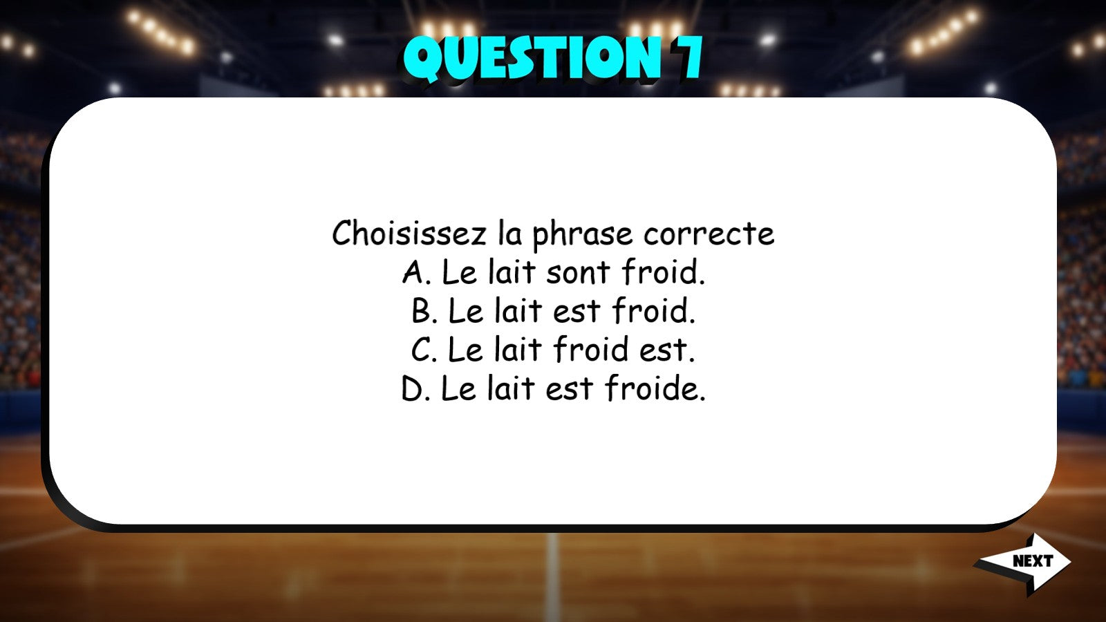 Select Correct Sentence - Shopping TRASHKETBALL French Game - No Prep Exercise