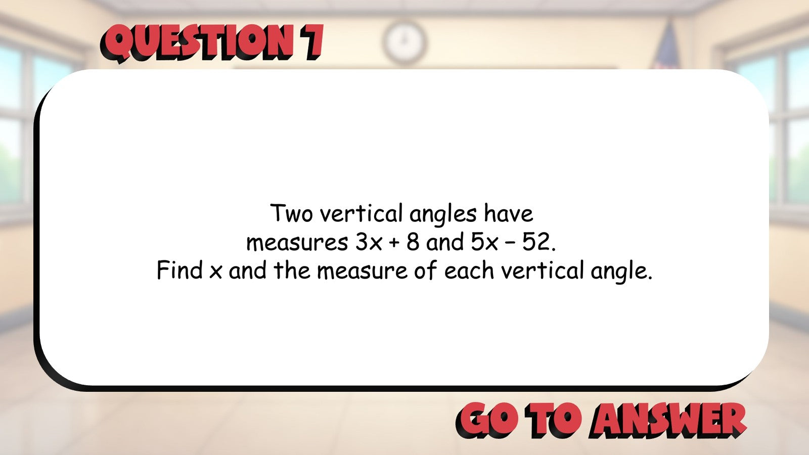 Angle Pairs BIG TERRIBLE GAME - No Prep Geometry Math Review Activity