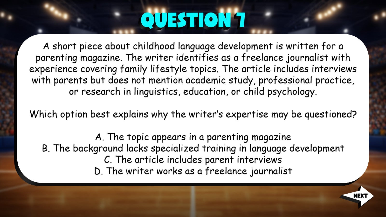 Identify Author Expertise TRASHKETBALL ELA Game - No Prep Grade 9 Review