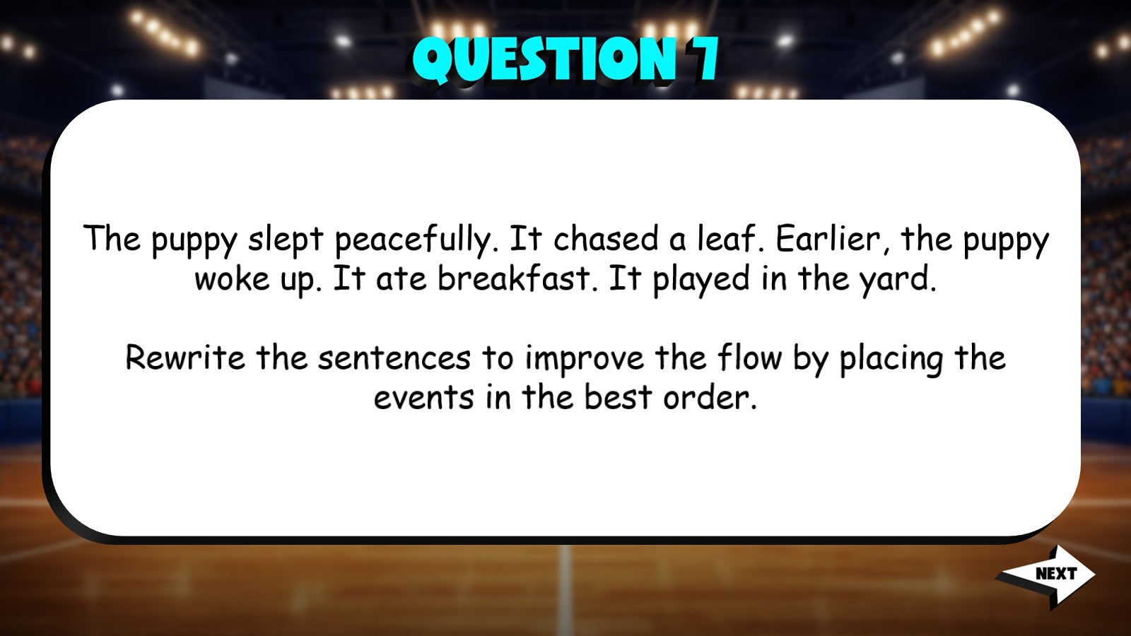 Select Revisions That Improve Organization TRASHKETBALL ELA Game - Grade 4
