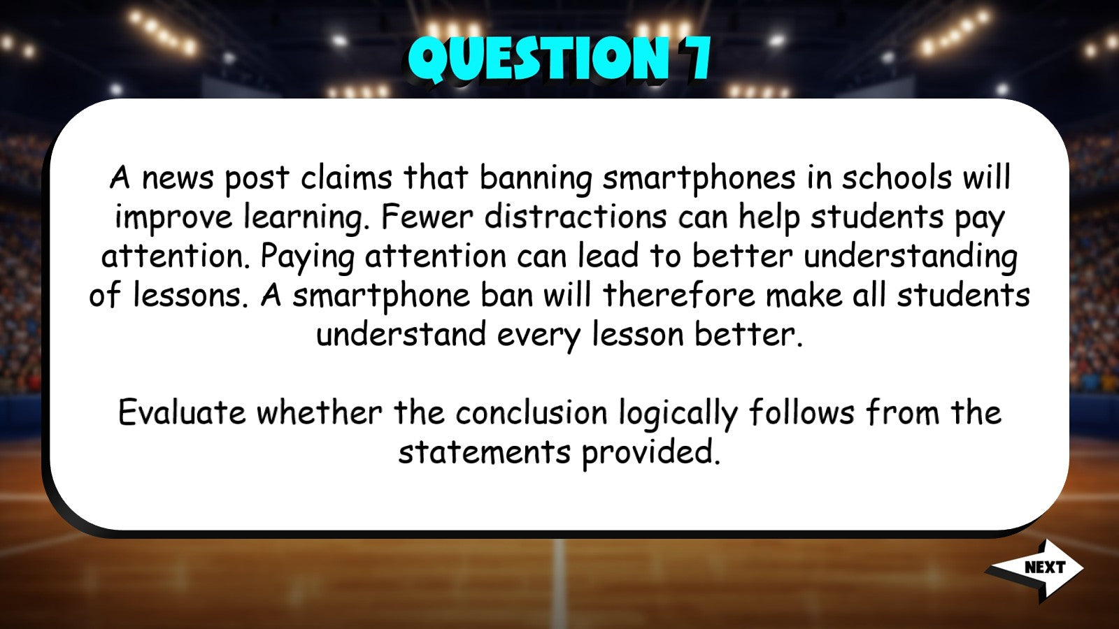 Evaluate the Soundness of Reasoning TRASHKETBALL ELA Game - No Prep Grade 9