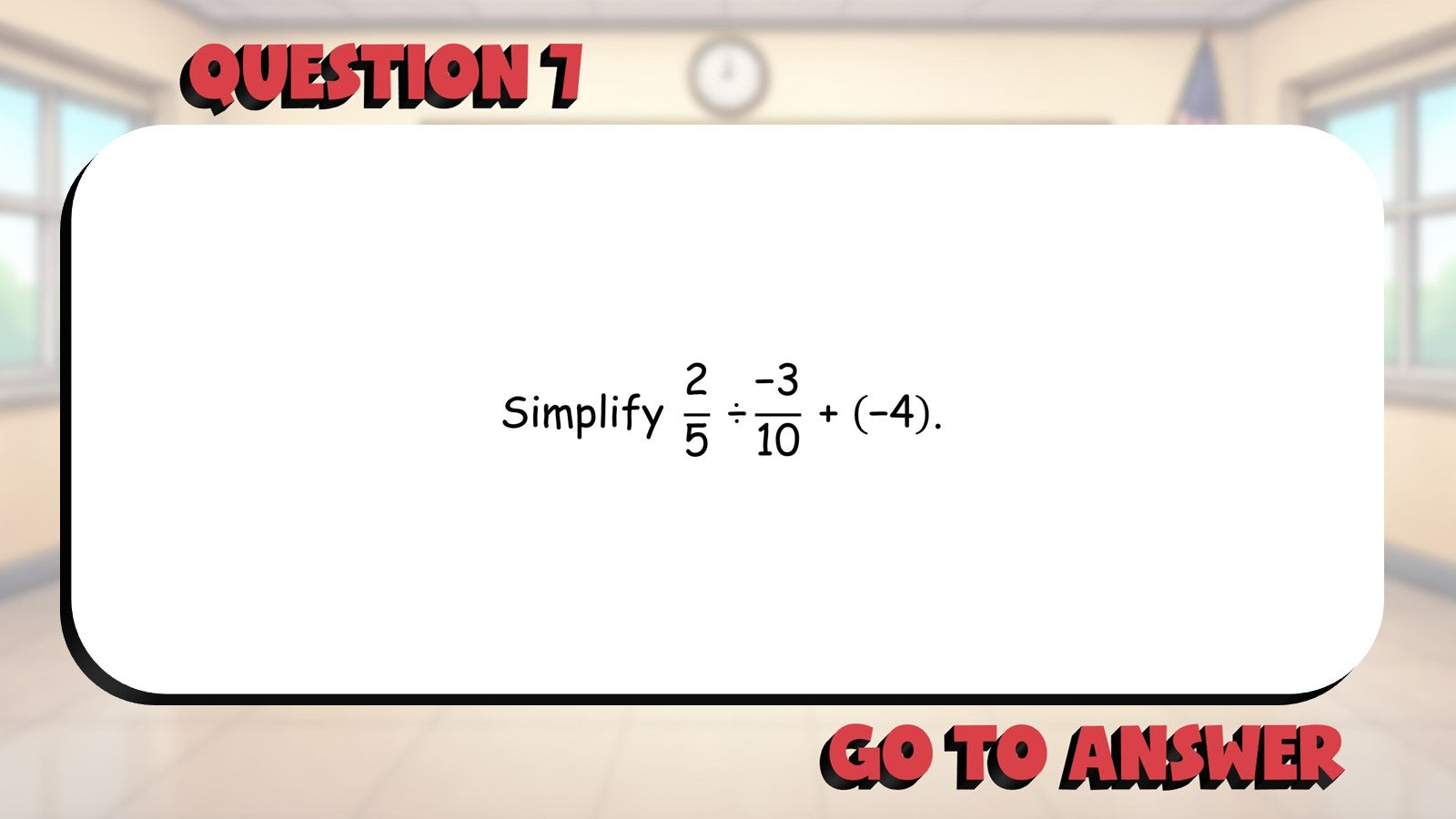 Integers & Rational Numbers BIG TERRIBLE GAME - No Prep Algebra 1 Math Review