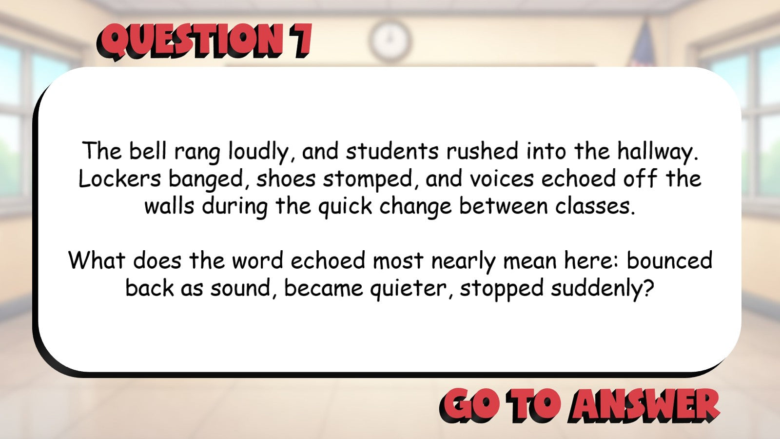 Correct Using Context Clues While Reading BIG TERRIBLE GAME - Grade 3 ELA Review