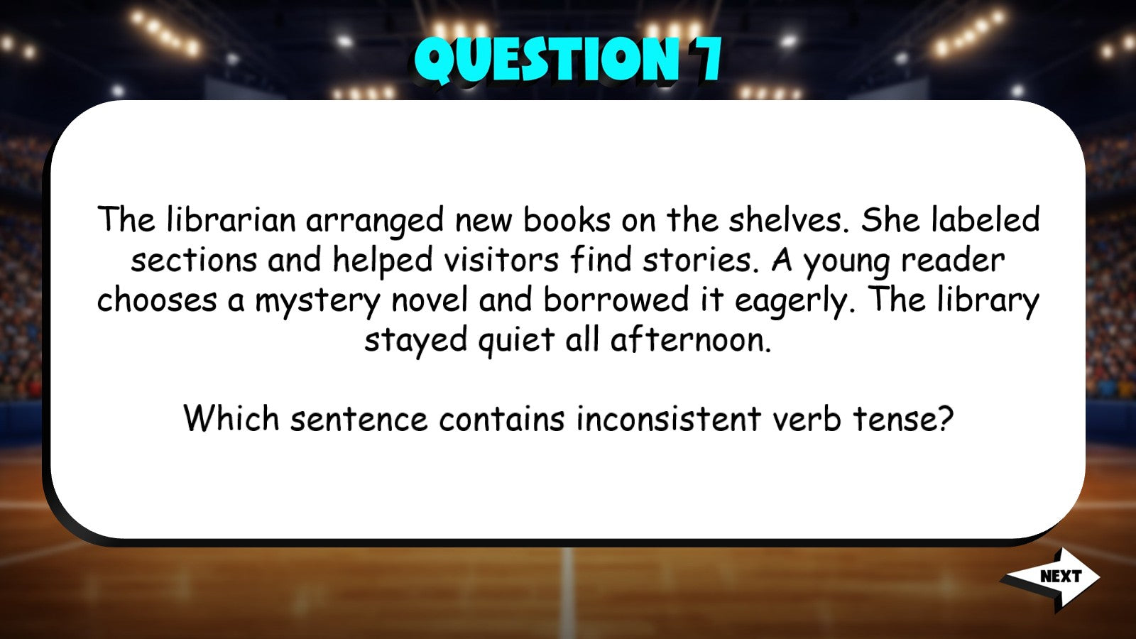 Identify Inconsistent Verb Tense Usage TRASHKETBALL ELA Game - No Prep Grade 5