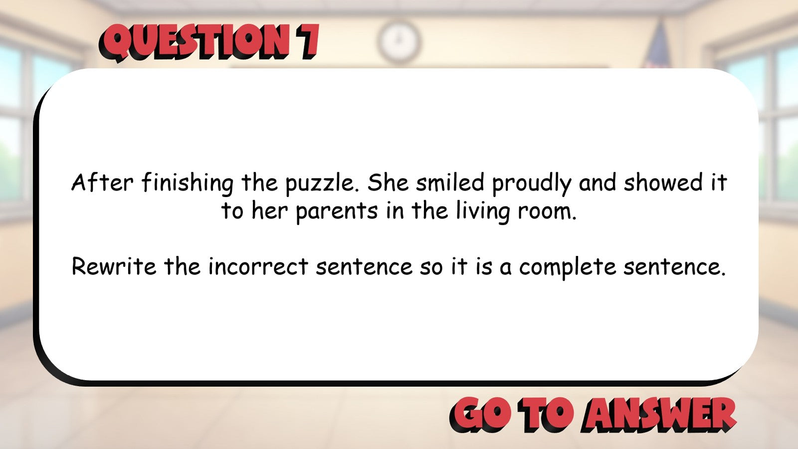 Identify Sentence Structure Errors BIG TERRIBLE GAME - Grade 4 ELA Review