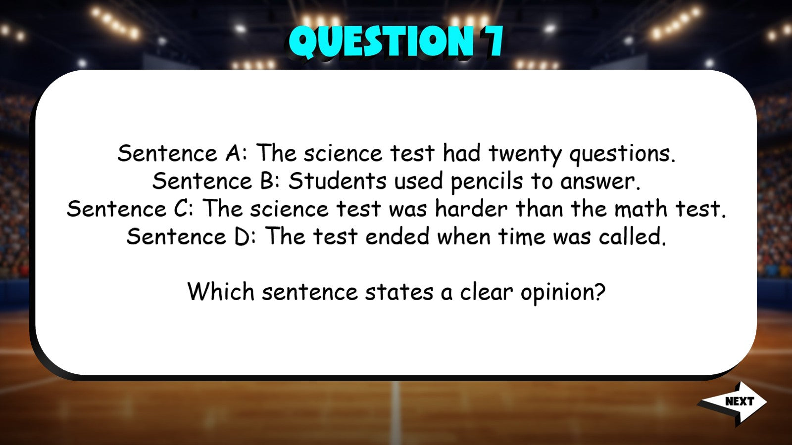 Identify Clear Opinion Statements TRASHKETBALL ELA Game - No Prep Grade 4 Review