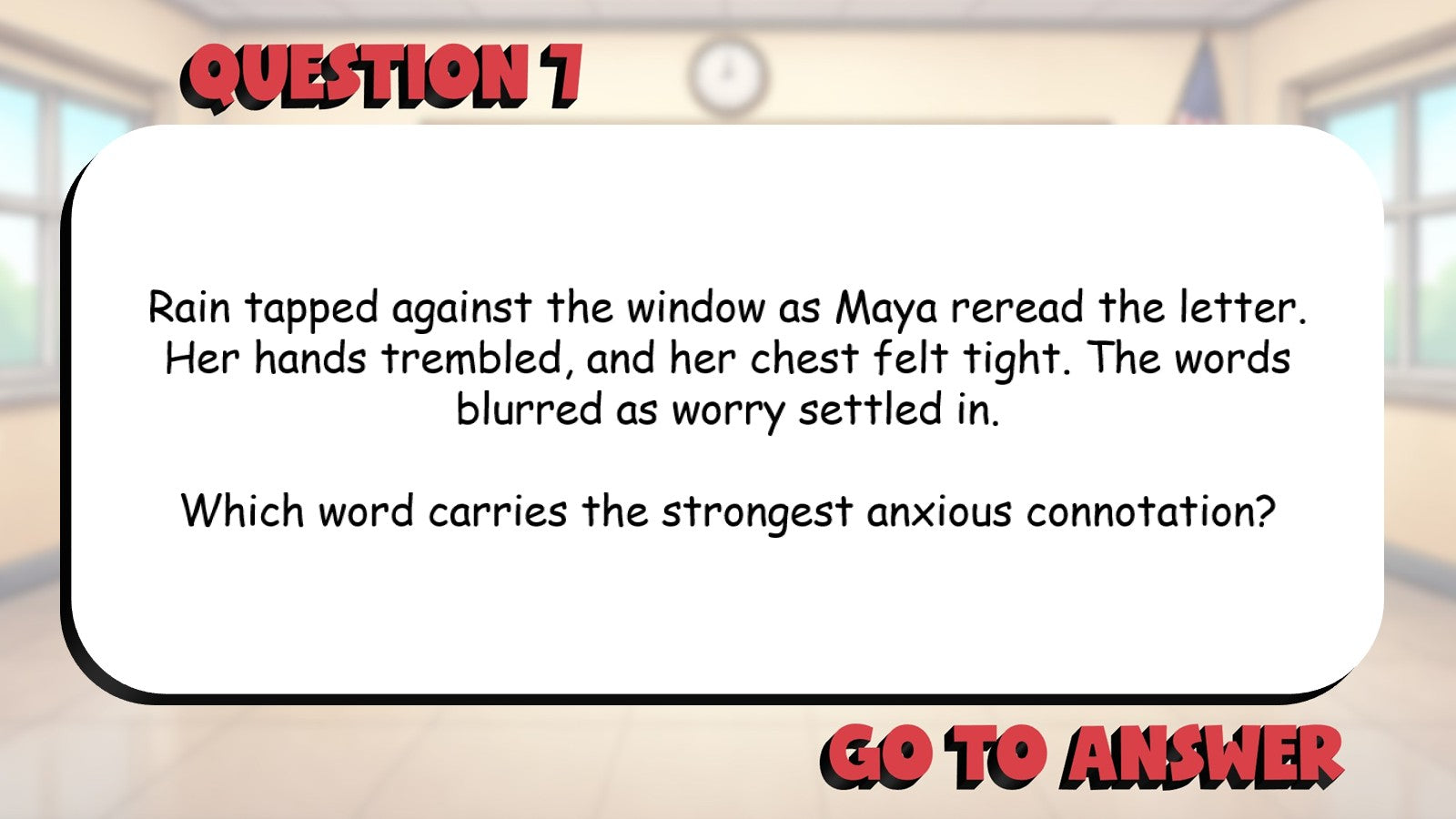 Connotation & Tone Through Word Choice BIG TERRIBLE GAME - Grade 5 ELA Review