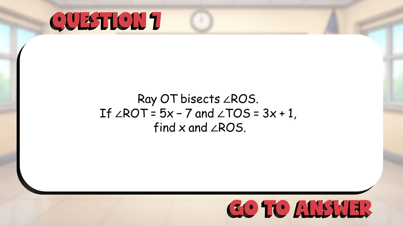 Constructing Angle Bisectors BIG TERRIBLE GAME - No Prep Geometry Math Review