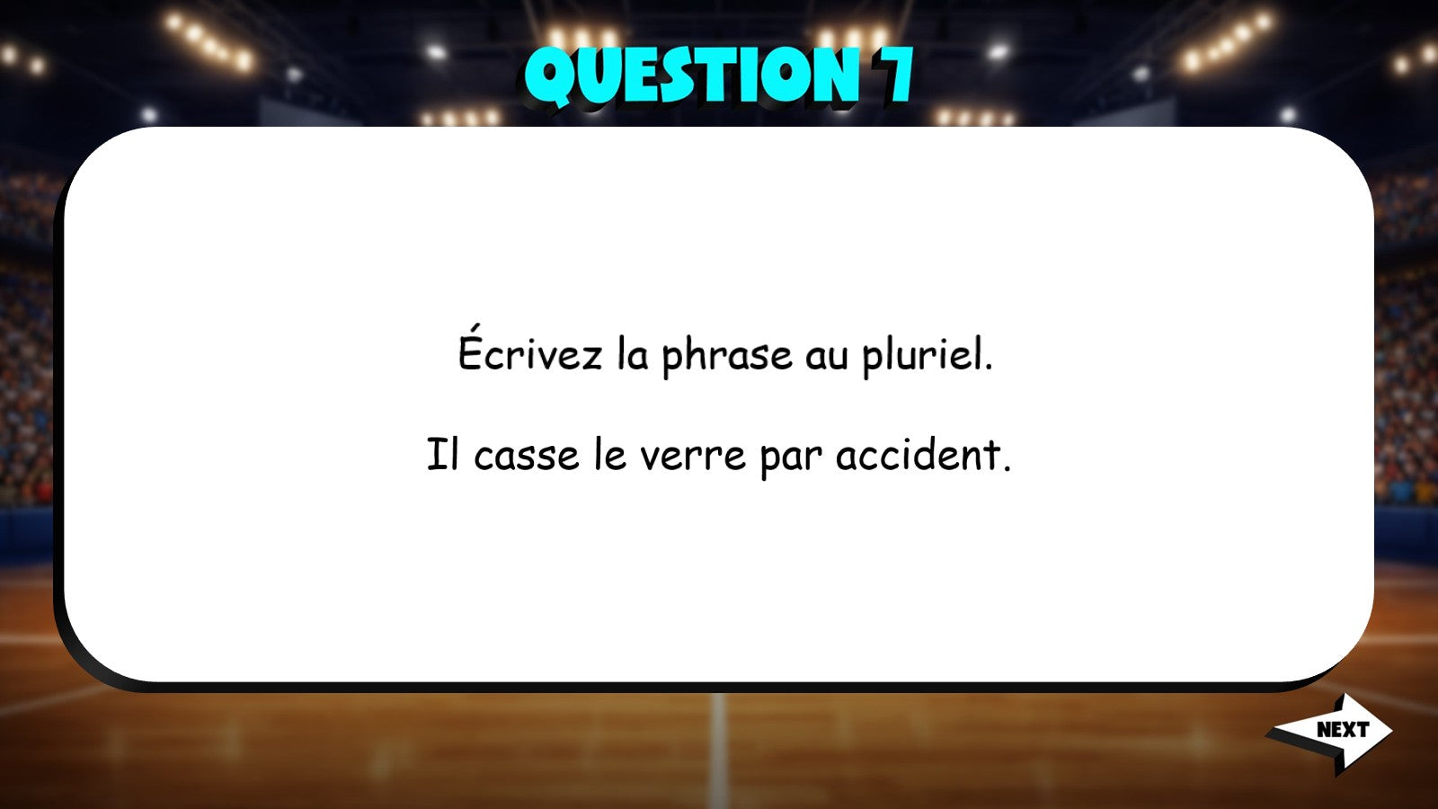 Change to Plural - Daily Activities TRASHKETBALL French Game - No Prep Exercise