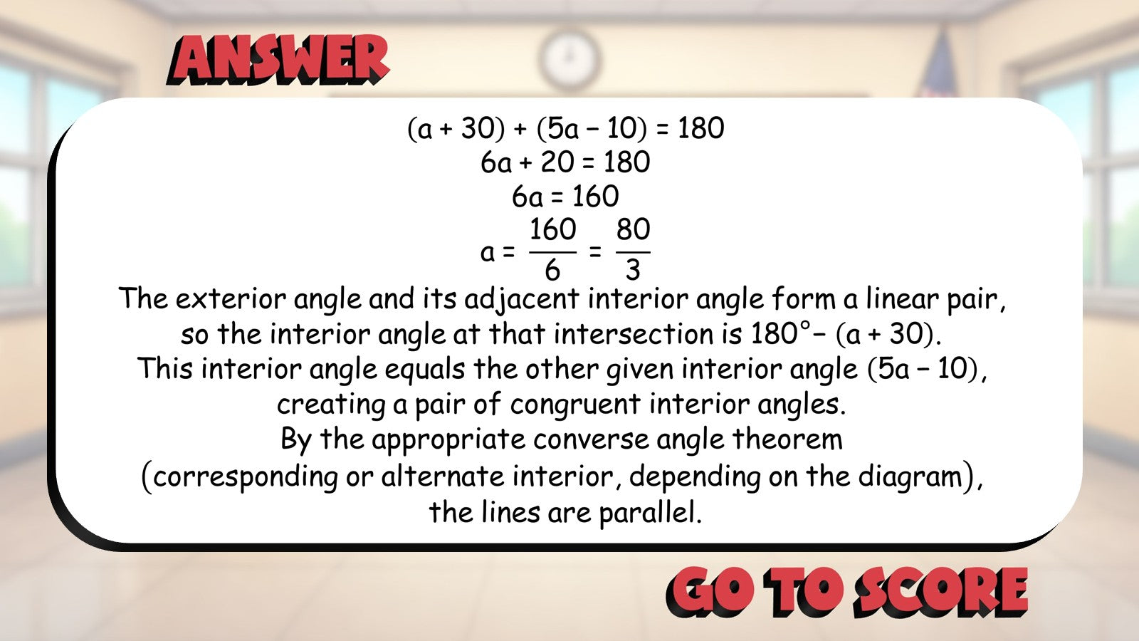 Converse Angle Theorems BIG TERRIBLE GAME - No Prep Geometry Math Review