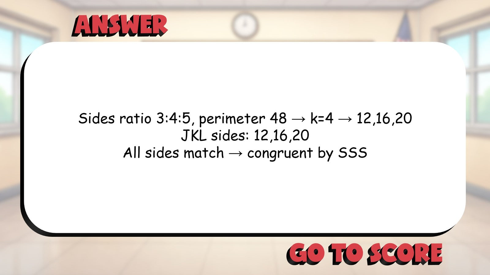 Triangle Congruence BIG TERRIBLE GAME - No Prep Geometry Math Review Activity