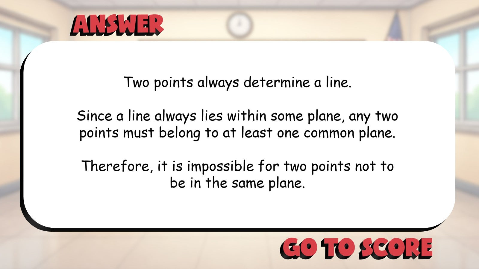 Points, Lines, and Planes BIG TERRIBLE GAME - No Prep Geometry Math Review
